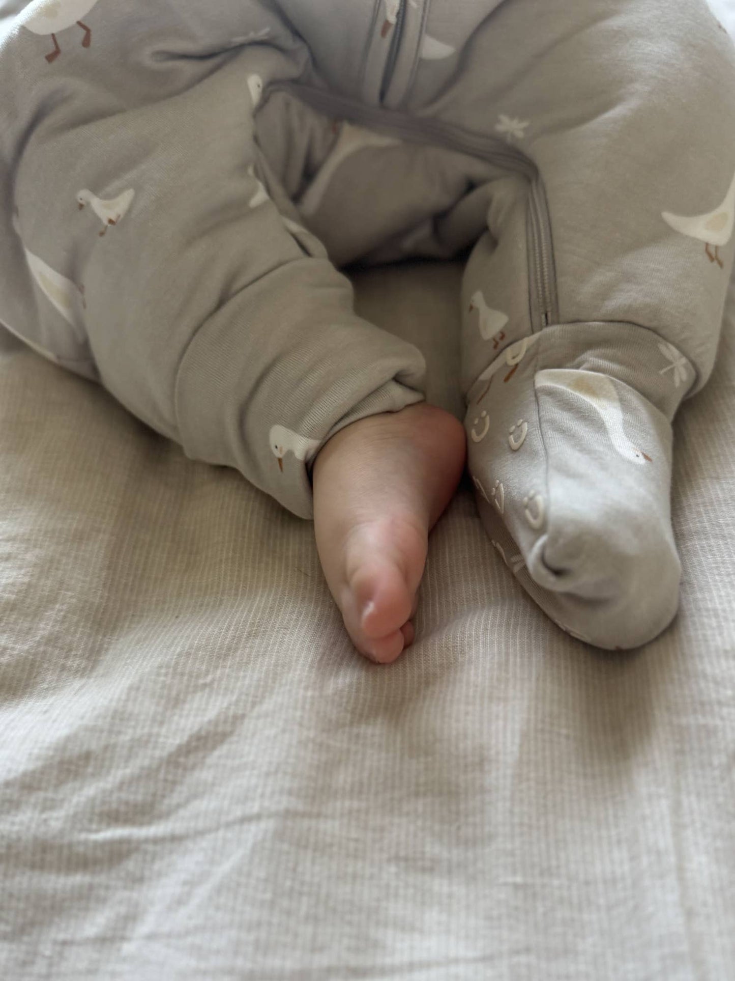 gunamuna - SS25 FOOTIE SLEEP BAG : Goose / 18-36M / 1.0