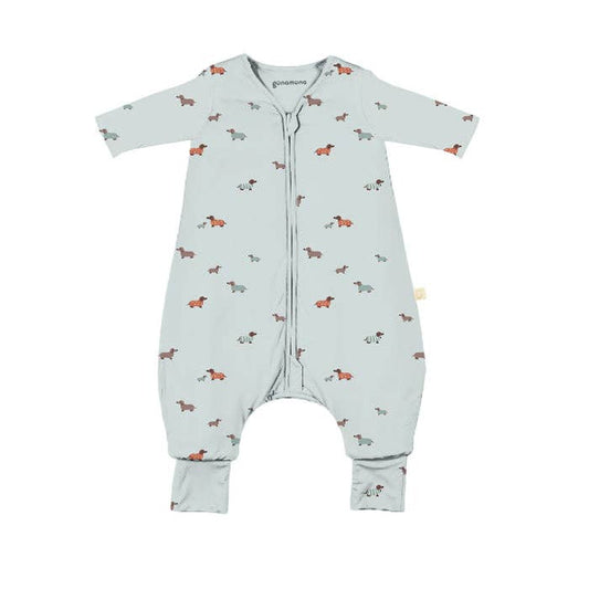 gunamuna - FW25 LONG SLEEVE FOOTIE SLEEP BAG: Woof / 18-36M / 1.0