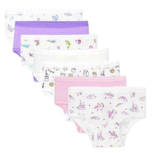 Bellabu Bear - Girl's Bamboo Underwear 7-Pack: 2/3 T