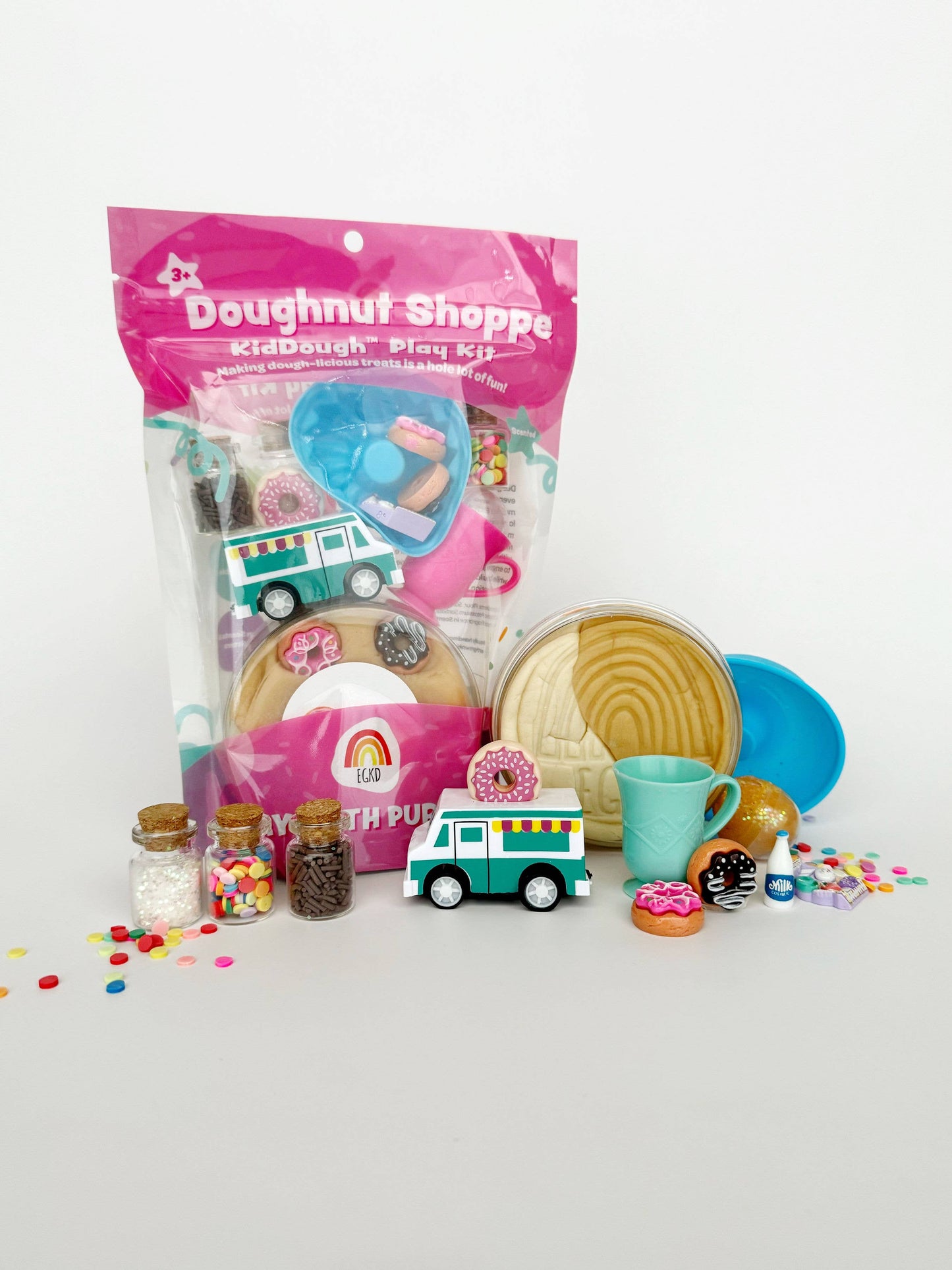 Earth Grown KidDoughs (KidDoughs by EGKD) - Doughnut Shoppe KidDough Play Kit